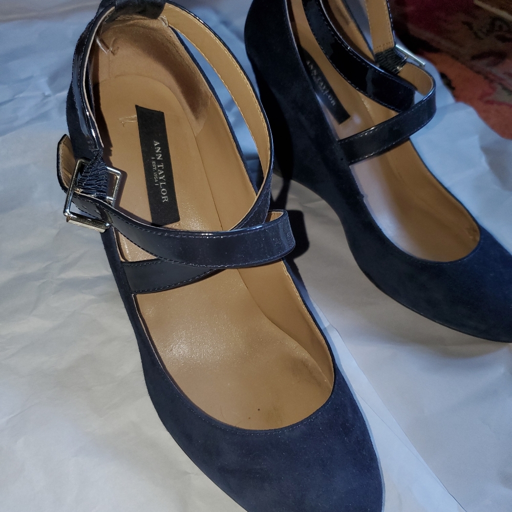 Suede wedges